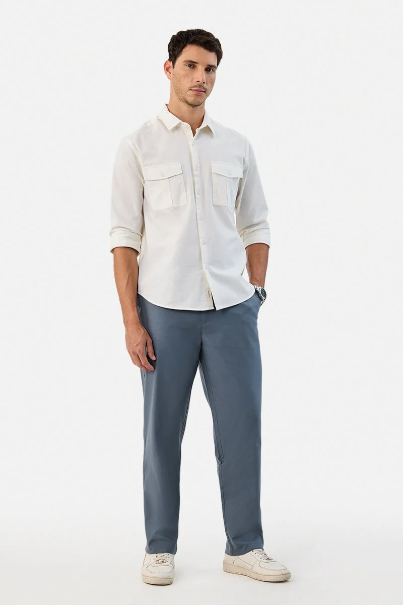 سنيتش Linen Blend Relaxed Fit Trousers
